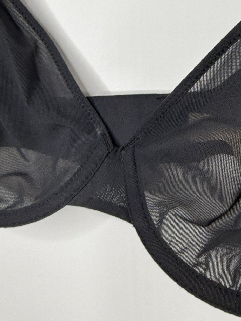 Inlyric 36DD Black Sheer Mesh Unlined Underwire Bra - Picture 3 of 8